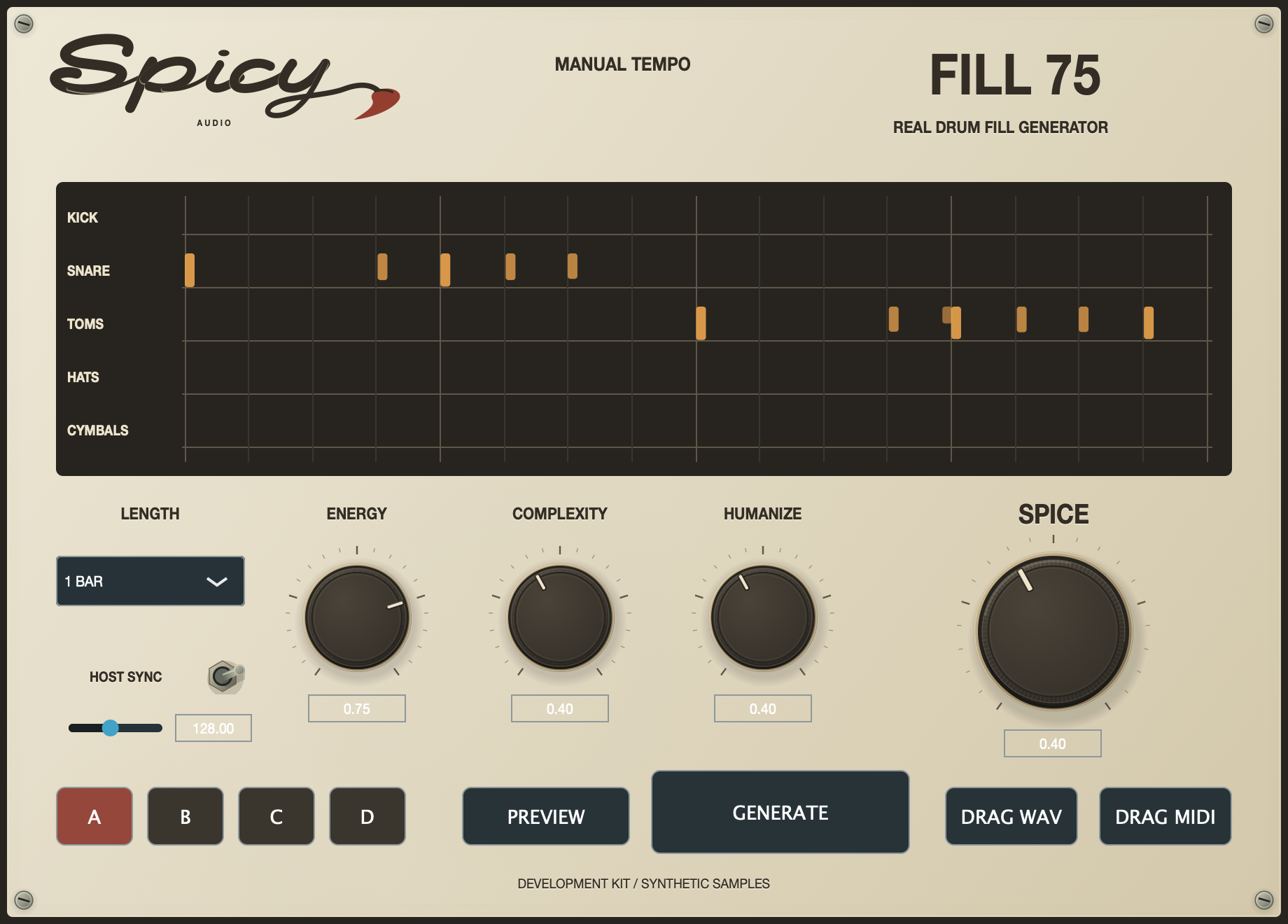 Filter 75 analog filter interface in Logic